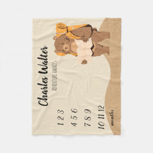 Äventyr väntar Baby Milstolpe Filta Björn Fleecefilt