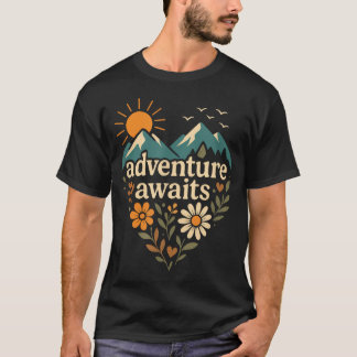 Äventyr Väntar - Bergsvandring Camping T Shirt