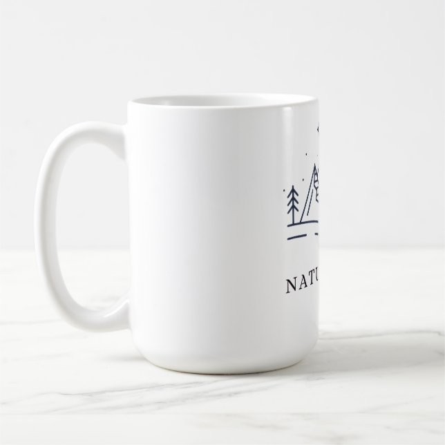 "Äventyr Väntar Camping Grafik Kaffemugg (Vänster)