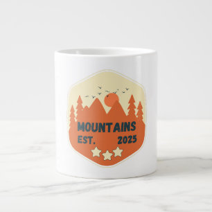 Äventyr väntar, camping Idea, berg lustiga Jumbo Mugg