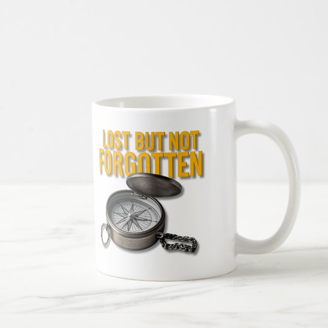 Äventyr Väntar Distressed Kompass Kaffemugg (Höger)
