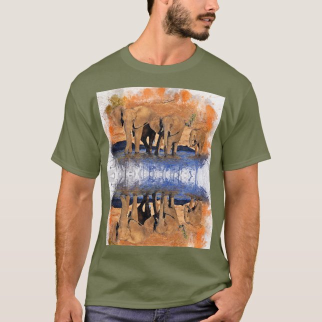 Äventyr väntar: Jungle Safari Manar mot Shirt T Shirt (Framsida)