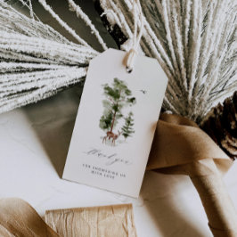 Äventyr väntar kära baby shower tack presentetikett