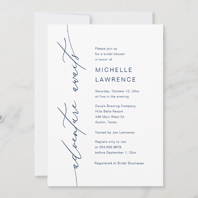 Äventyr väntar, Möhippa Middag Party Inbjudningar (Framsida)