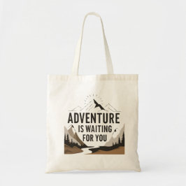 Äventyr väntar på älskare-gåva till campare tygkasse