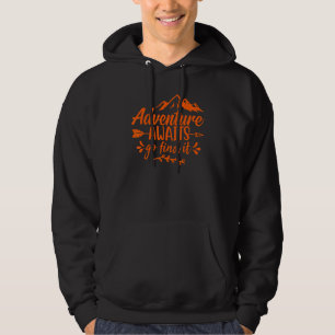 Äventyr väntar på att få tag på kvinnografik hoodie