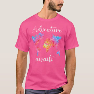 Äventyr väntar på att mandala ska resa utomhus t shirt