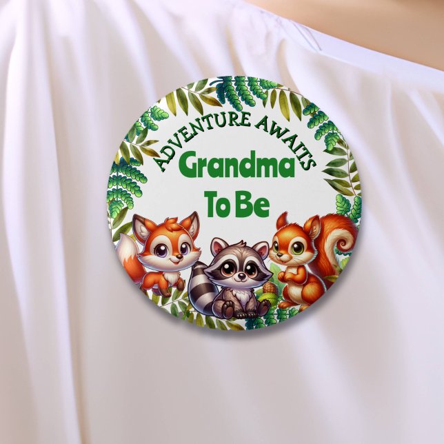 Äventyr väntar på att mormor ska bli babyskor knapp (Skapare uppladdad)