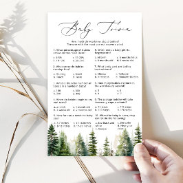 Äventyr väntar på bytet baby trivia i skogen