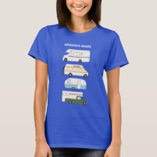 Äventyr väntar på! Campervan vanlife RV för T Shirt