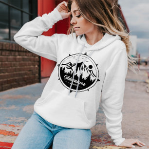 Äventyr väntar på camping utomhus Kvinnor Hoodie T Shirt