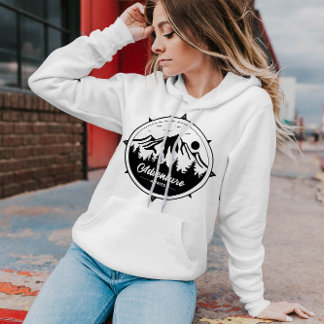 Äventyr väntar på camping utomhus | Kvinnor Hoodie T Shirt