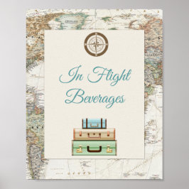 Äventyr väntar på den moderna världsresan Karta Poster