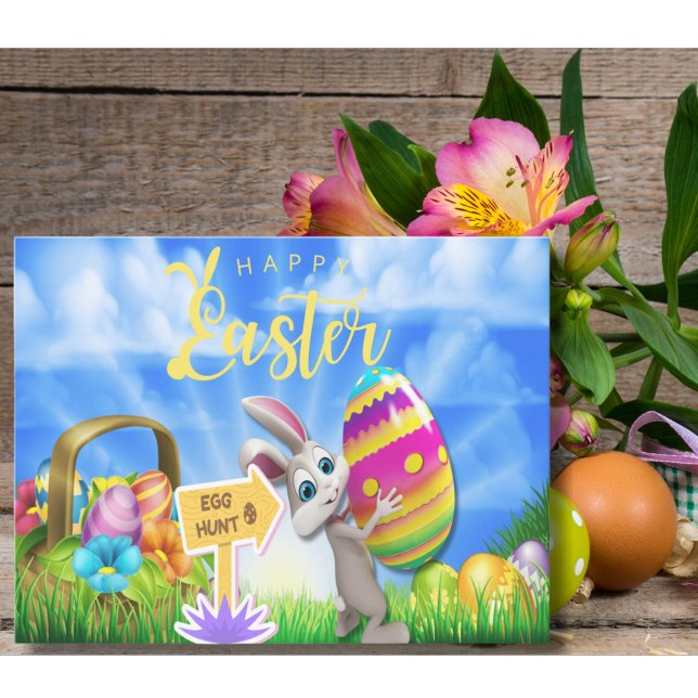 Äventyr väntar på det Underbara Påskägget Hunt Helg Vykort (Skapare uppladdad)