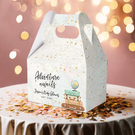 Äventyr väntar på en babyskare för konfetti Guld p Presentaskar