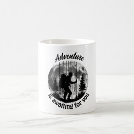 Äventyr väntar på er utomhus i berget kaffemugg