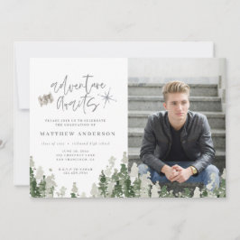 Äventyr väntar på fotoannonsering i studenten meddelande