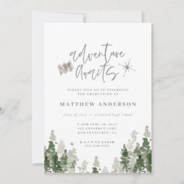 Äventyr väntar på fotoannonsering i studenten meddelande