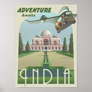 Äventyr väntar på i Indien Poster