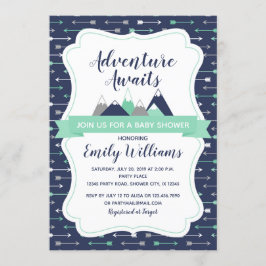 Äventyr väntar på inbjudan till babydusch