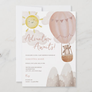 Äventyr väntar på inbjudan till babyvisningsprogra