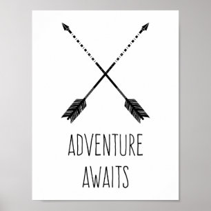 Äventyr väntar på inspiration poster