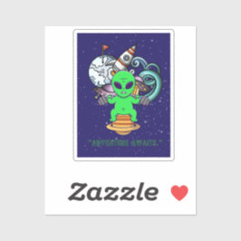 äventyr väntar på klistermärken