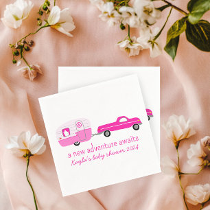 Äventyr väntar på Lastbil och släpvagn BABY SHOWER Pappersservett