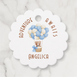 Äventyr väntar på luft-ballongen gåvor etiketter