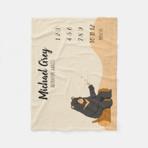 Äventyr väntar på milstolpen Baby månatlig milstol Fleecefilt