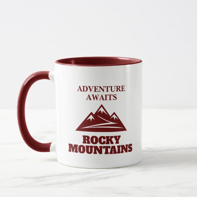 Äventyr väntar på Rocky mountains maronkaffe Mugg (Vänster)