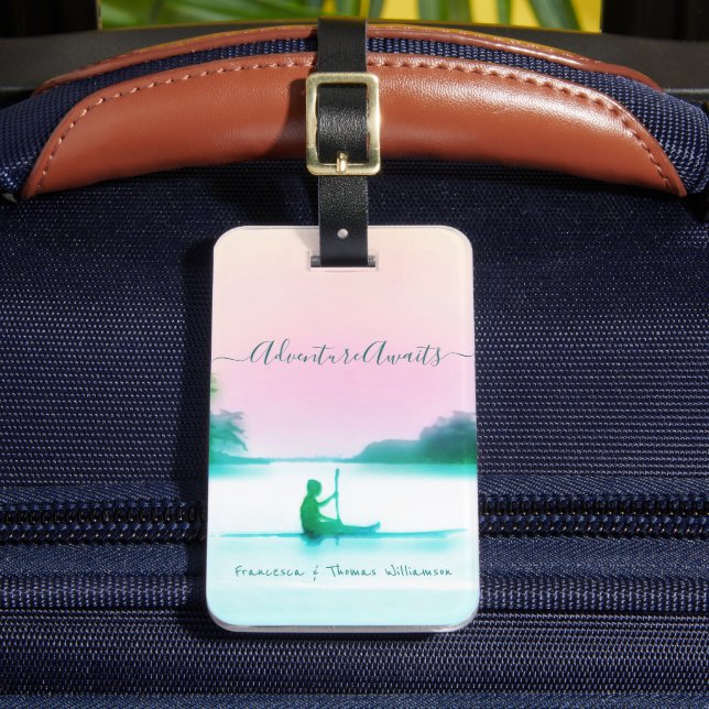 Äventyr väntar på Rosa Blue SUP Travel för par Bagagebricka (Framsida Insitu 2)