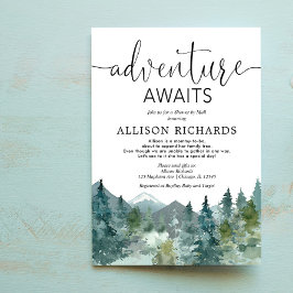 Äventyr väntar på Shower med post från en rustik b Inbjudningar