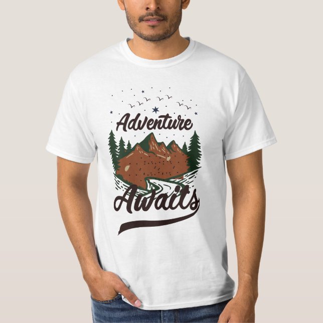 Äventyr väntar på t shirt (Framsida)