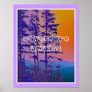 äventyr väntar på textcitat från bergscentret poster