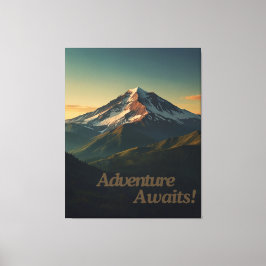 Äventyr väntar på väggkonst canvastryck