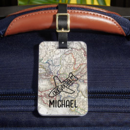 Äventyr väntar på världskartan över resande i värl bagagebricka