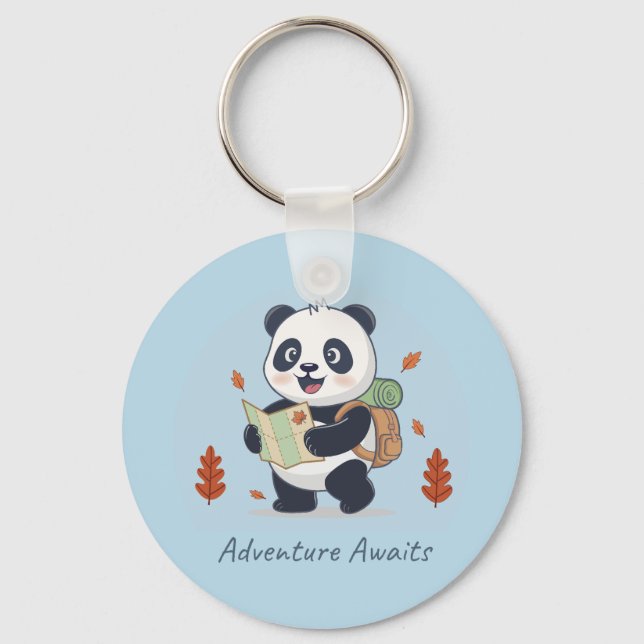 Äventyr Väntar Panda Nyckelring (Framsida)
