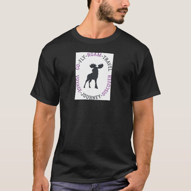 Äventyr väntar Resecitat Reslust Citat T Shirt (Framsida)