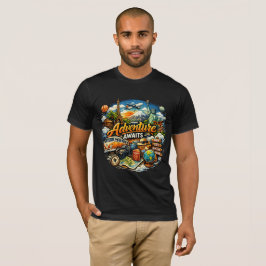 Äventyr Väntar Resekollage Vintage Semester T Shirt