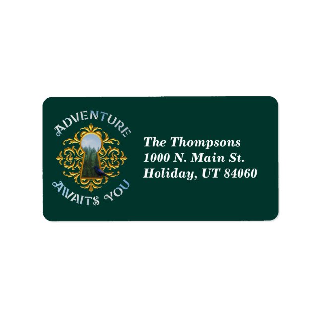 Äventyr väntar/Returetiketter Adressetikett (Framsidan)
