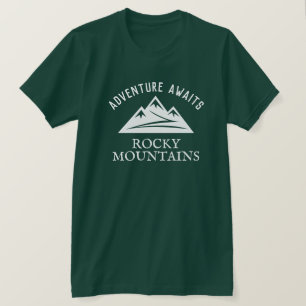 Äventyr väntar Rocky Mountains grön utomhus T-shir T Shirt