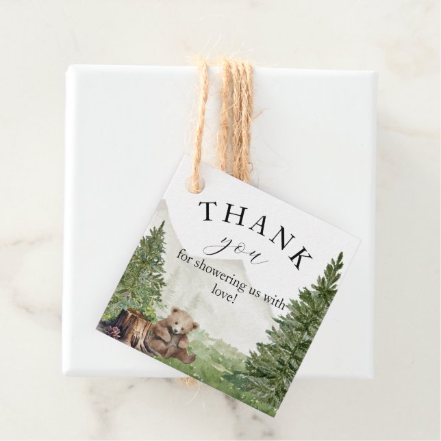 Äventyr väntar sig könsuppehållande babyskor gåvor etiketter (På plats)