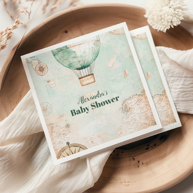 Äventyr väntar sig könsuppehållande babyskor pappersservett (Skapare uppladdad)