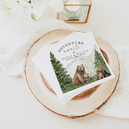 Äventyr väntar sig könsuppehållande babyskor pappersservett