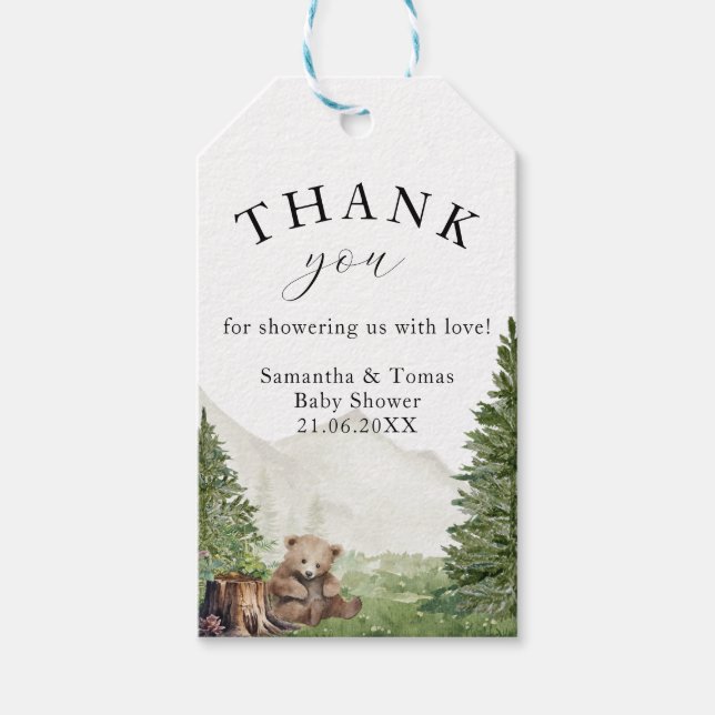 Äventyr väntar sig könsuppehållande babyskor presentetikett (Framsidan)