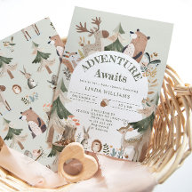Äventyr väntar Skogsdjur Båge Baby shower