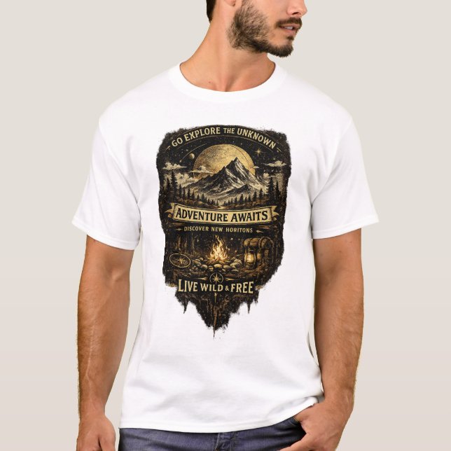 Äventyr Väntar T Shirt (Framsida)