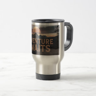 Äventyr väntar - tålig Yeti Tumbler för berg Resemugg