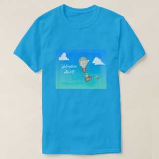 Äventyr Väntar Varm Luft Ballong Apa Djur T Shirt